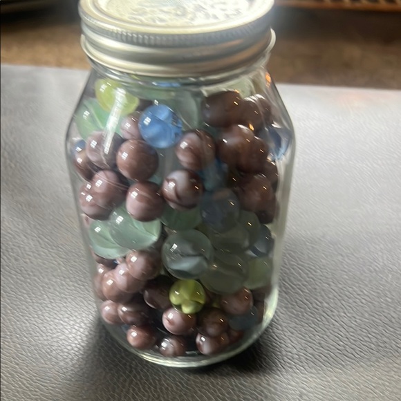 Jar of Mixed Marbles - Picture 1 of 3